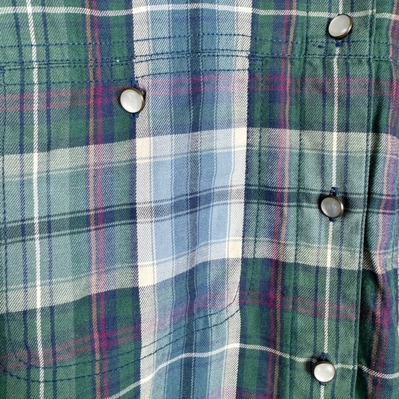 LizWear Vintage 90's Plaid Button Down Blouse - Picture 3 of 8